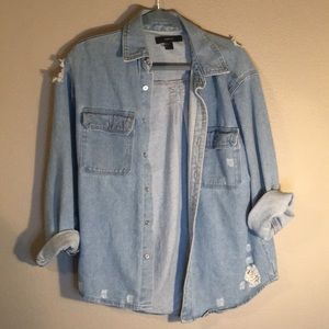 Forever 21 light blue denouncing jacket.